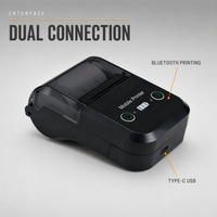 Imprimante de reçus portable 203 dpi avec prise en charge des codes 1D, 2D, QR et PDF417, USB+ Stock pour services mobiles de transport et postaux
