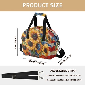 Nouvelle sacoche isotherme personnalisée jaune tournesol, durable et imperméable, facile à transporter et à garder au chaud - Product Image 2