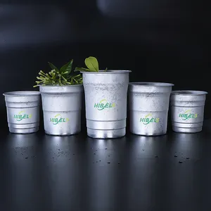 Taza de aluminio reutilizable para bebidas frías con logotipo personalizado, taza de aluminio desechable para cóctel de cerveza de 9oz 16oz 20oz para bar