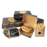 Machine de fabrication de boîtes à lunch en papier jetables pour la vente à emporter de hamburgers au prix d'usine