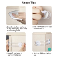 Kit de sécurité enfant Prodigy en plastique transparent, 2 pièces, loquets et serrures pour tiroirs et armoires, pour réfrigérateur, protection bébé