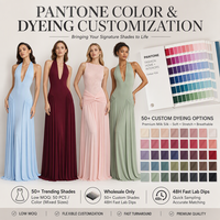 Robe longue froncée extensible 4 directions sur mesure OEM pour femme, respirante et élastique, robe de soirée, marque privée, longueur personnalisée, faible MOQ, vente en gros
