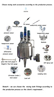 Cuve de mélange à cisaillement élevé JOSTON 1000L en acier inoxydable 316L pour la production de crèmes cosmétiques, lotions et shampoings