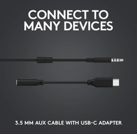 Earphone Gaming Logitech G333 Tipe-C Dual Audio Driver Mikrofon In-Line Tahan Air IPX-3 Chipset Realtek untuk Ponsel dan PC