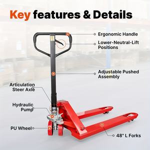 Hydraulischer Manueller Gabelstapler Höhenverstellbarer Schwerlast-Gabelstapler Industrieller Schub- und Zugstapler für Lager und Fracht - Product Image 5