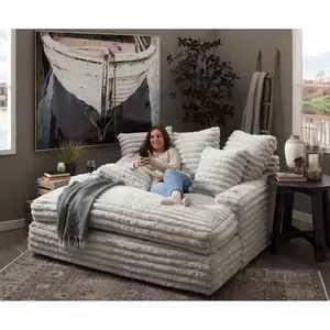 ATUNUS tek ve Loveseat oturma odası Tiktok sıcak satış kalın çizgili kadife modüler kesit kanepe seti
