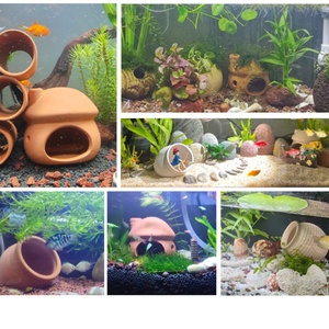 Abri pour poissons d'aquarium, cachette pour gobies, petite grotte pour poissons, abri en résine pour crevettes, cachette vivante, ornement, maison de reproduction pour hamster - Product Image 4