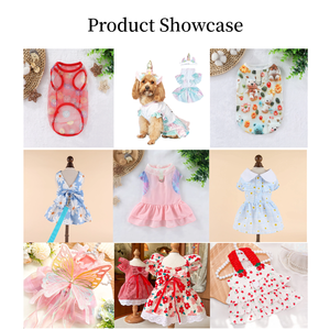 Cute Princess Dog Dress for Summer Walks Ruffled Lace Pet Skirt with Leash Ring for <b>Teddy</b> <b>Small</b> Dogs - Product Image 6