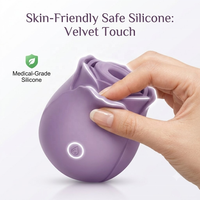 OEM Fabrik Großhandel Rosenförmiger Vibrator Weiblicher Nippel-Klitoris-Saugstimulator Silikon Paar-Sexspielzeug für Frauen