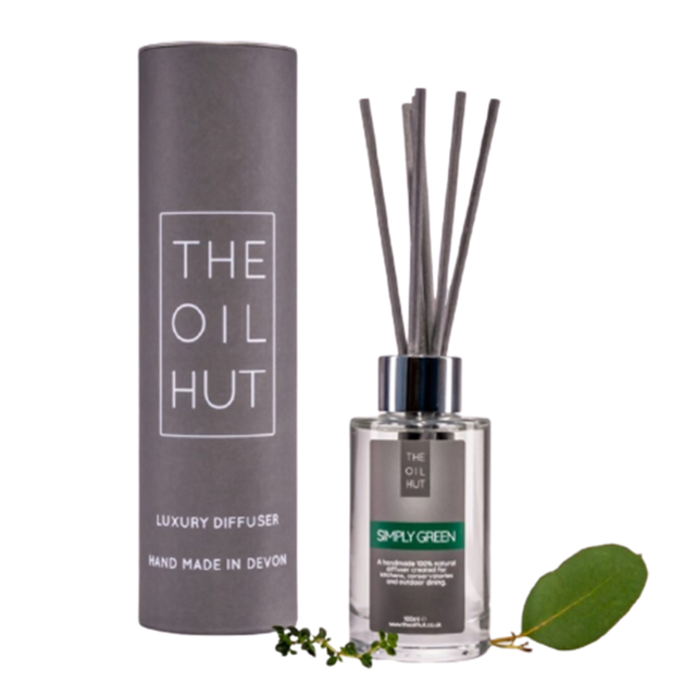 Luxury Cylindrical Packing Box Gift Set Aroma Essential Oil Preserved Fresh Flower Glass Bottle Reed Diffuser