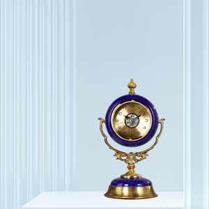 Châu Âu retro phong cách màu xanh Băng Vàng mô hình gốm trang trí Nhà Phụ kiện bảng đồng hồ 602-0103a - Product Image 5