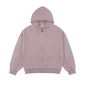 Sweat à Capuche Zippé Coton Lourd 500 g/m² Personnalisé pour Homme, Modèle Oversize Uni, Avec Votre Propre Logo - Product Image 5