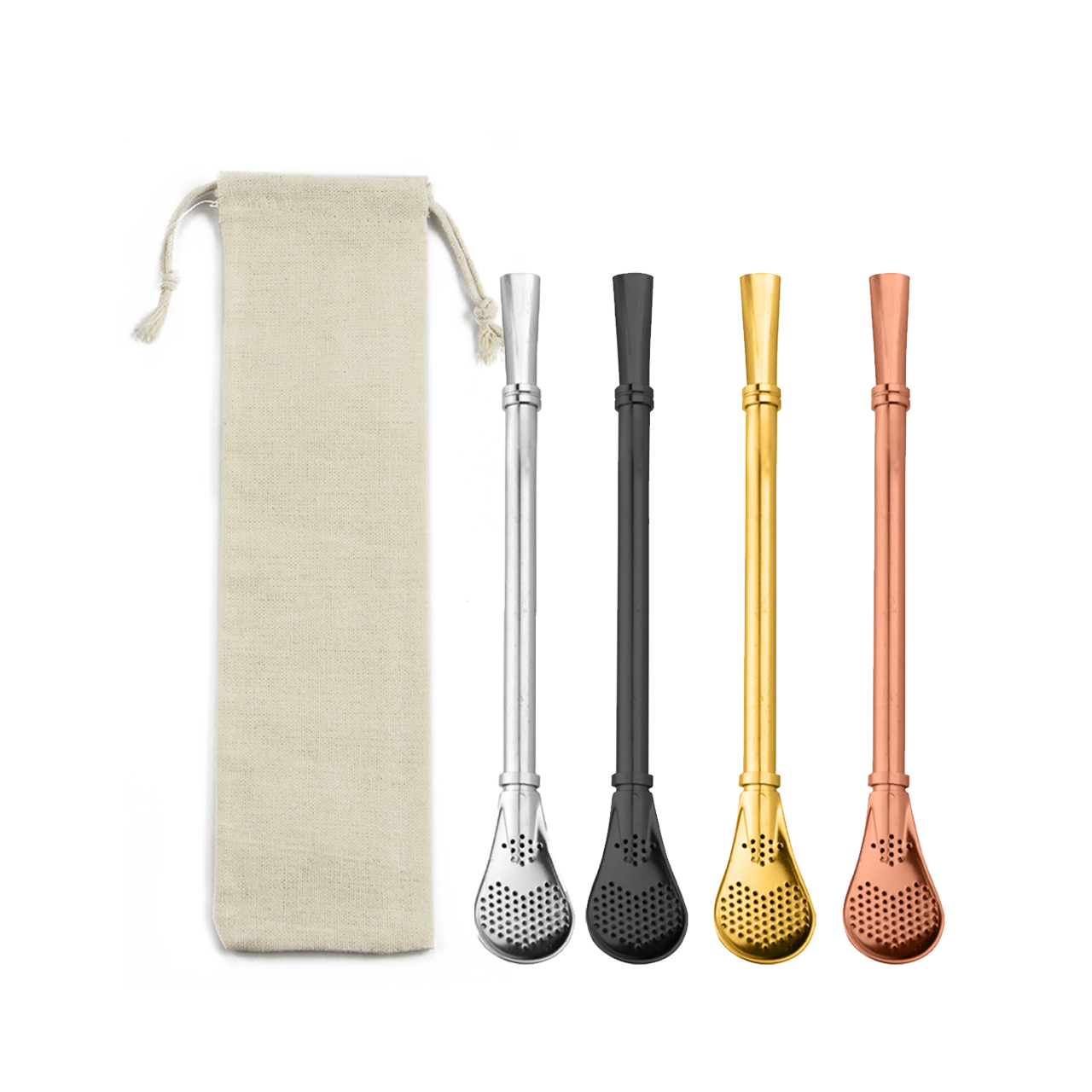 Пищевой пригодный для переработки металлическая ложка из нержавеющей стали 304 Mate Tea Bombilla