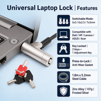 Kunci Keamanan Anti Maling Laptop Kompatibel untuk Lenovo Dell HP ASUS Acer Mechanical Revolution Notebook