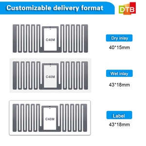 Inventario <span class=keywords><strong>C40M</strong></span> RFID etiqueta adhesiva tamaño personalizado 43*18 Impinj M730 chip etiqueta pasiva 860 ~ 960 MHz RFID UHF etiqueta adhesiva - Product Image 4