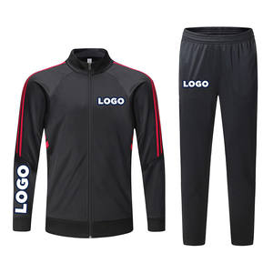 <span class=keywords><strong>2023</strong></span> 2024 otoño 100 traje de entrenamiento de tela de poliéster ropa de fútbol ropa deportiva de media cremallera chaqueta de chándal de fútbol para mujer - Product Image 4