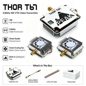 PEAK THOR T67 VTX 3000mW เครื่องส่งสัญญาณวิดีโอ FPV กำลังสูง 3-6S 64CH สมาร์ทออดิโอพัดลมระบายความร้อนในตัวสำหรับโดรน FPV ระยะไกล - Product Image 6