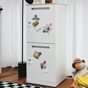 Armoire de rangement métallique moderne à 4 portes verrouillable pour appartement, école, salon - Product Image 4