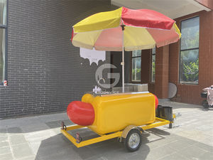 Şemsiye ile yüksek kaliteli sokak burger ve Hot Dog gıda satış arabası mobil Hot Dog sepeti - Product Image 2