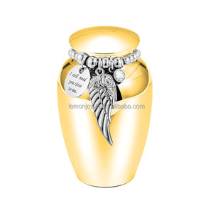 Urna per Animali Domestici in Lega di Alluminio a Forma di Ali d'Angelo, Contenitore Commemorativo Personalizzabile per Ceneri di Cani e Gatti - Product Image 1