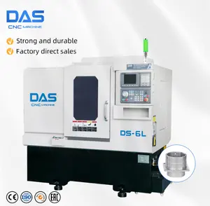 Fabrika doğrudan satış yarı otomatik CNC torna makinesi DS-6L uzun seyahat eğimli yatak Metal için CNC torna makineleri