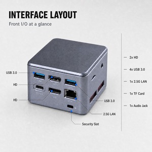 Mini PC <span class=keywords><strong>N5105</strong></span> <span class=keywords><strong>N6005</strong></span> 2.5G LAN 2x Affichage HD 4x USB3.0 M.2 2242 Type-C PD Boîtier Métallique Ordinateur Industriel - Product Image 3