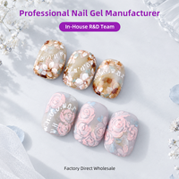 Gel de Nail Art Magenta Innovant à Texture Purée de Pomme de Terre, Design Unique, Personnalisé, Professionnel pour Salon, Gel de Peinture pour Ongles