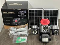 Caméra solaire PTZ extérieure PIX-LINK 8MP WIFI 4G pour la sécurité domestique, 4 objectifs AOV, batterie solaire, audio bidirectionnel, carte SIM 4G