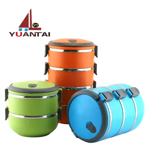 4 Layer colored stainless steel tiffin lunch box tiffin food carrier insulated tiffin lunch box with food warm