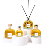Bouteilles en verre pour diffuseurs à bâtonnets d'aromathérapie en gros, de 50 ml à 200 ml, contenants vides transparents et élégants pour huiles essentielles et parfums d'intérieur