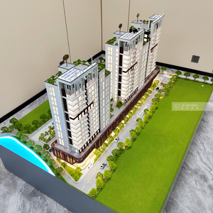 Maquette architecturale professionnelle à l'échelle, éclairage LED personnalisé, maquette d'urbanisme, création de maquettes 3D pour l'immobilier - Product Image 1