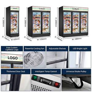Congélateur vertical Muxue à 3 portes vitrées avec refroidissement par air pour aliments surgelés et glace Mx-xgg1880f-t, congélation rapide indépendante garantie - Product Image 5