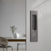 Serrure de porte coulissante en bois pour salle de bain, serrure encastrée pour porte coulissante, serrure simple pour armoire, quincaillerie pour porte escamotable intérieure