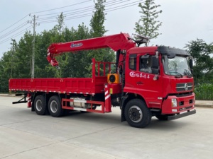 Grúa hidráulica de 14t en oferta, vehículo comercial Dongfeng para la entrega de materiales de construcción - Product Image 4