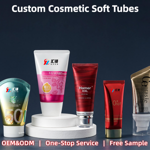 Tube souple OEM & ODM pour crème solaire, vert sarcelle et rouge métallisé, avec capuchon doré, pour crème <span class=keywords><strong>visage</strong></span> et crème BB, 120g - Product Image 1