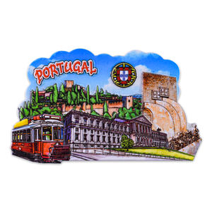 Imán de Refrigerador Personalizado de Gran Tamaño con Diseño de Ciudad de <span class=keywords><strong>Portugal</strong></span>, Recuerdo de Viaje, Artesanía de Resina, Forma Moderna, Impermeable - Product Image 4