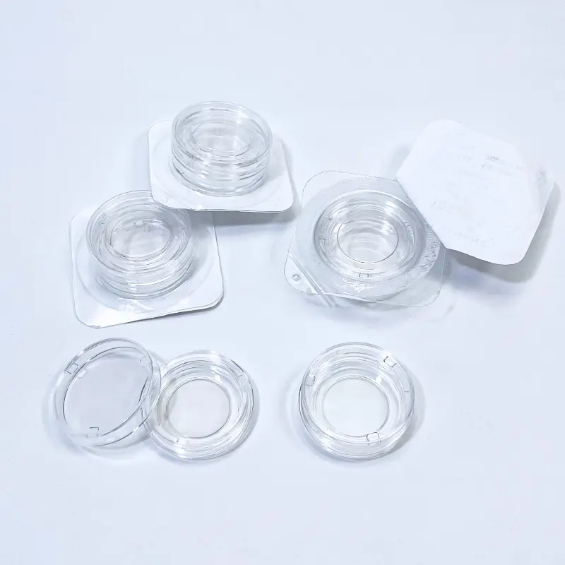 Grosir plastik steril, tempat piringan budaya sel bawah kaca 35mm petri