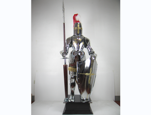 Beau casque d'armure avec revêtement argenté fait à la main pour soldat ou acteur qui joue un rô<span class=keywords><strong>le</strong></span> dans <span class=keywords><strong>le</strong></span> drame - Product Image 4