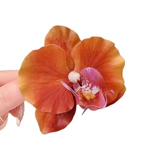 Boucle de chaussure en caoutchouc motif fleur de Phalaenopsis, style vacances en bord de mer, accessoire de sandales pour photos de voyage, au design unique et élégant - Product Image 5