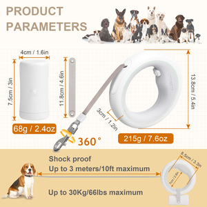 2025 Fabriek Slimme Duurzame Tape Lood, Wirwar Gratis Ontwerp Voor Nachtwandelen, Intrekbare Handen Gratis Hondenriem Met Led Veiligheidslicht - Product Image 2