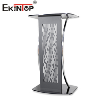 Ekintop Nuevo Diseño de Muebles para Escuela y Oficina, Atril de Vidrio y Hierro para Iglesia, Boda, Conferencias, Púlpito, Podio