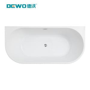 All'ingrosso semplice acrilico Freestanding vasca idromassaggio per hotel moderna vasca da bagno interna bianca con straripamento resina & scolapiatti - Product Image 3