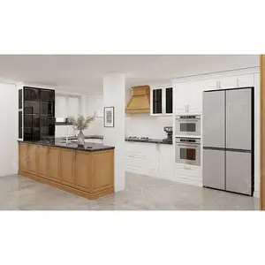 Waterproof Rta Interior Design Custom Solid Wood Luxury Modern Modular Cheap Kitchen Cabinets Price