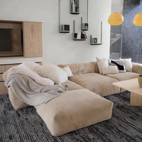 Ensemble de canapés modulaires de luxe personnalisables en tissu, avec coussins, meubles en bois traditionnels, 2 places, en forme de L, pour hôtels, appartements, centres commerciaux