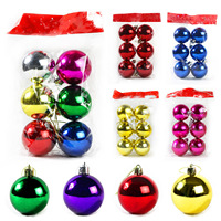 Boules de Noël colorées SOLPOP 3/4/5/6/8CM, décorations brillantes pour arbre de Noël, décorations de Noël en gros