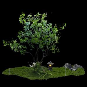 ต้นไม้ประดิษฐ์สำหรับตกแต่งภายในและภายนอกอาคาร, ตู้โชว์ไม้ลายม้าเมา, จำลองภูมิทัศน์, ต้นไม้สีเขียว - Product Image 5