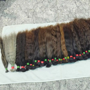Ventes en gros de mèches de cheveux humains vierges indiennes de qualité supérieure, double trame, ondulation naturelle, cheveux raides et bouclés, cheveux de temple - Product Image 1