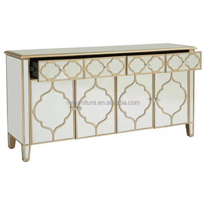 Meubles de <span class=keywords><strong>salon</strong></span> en forme de miroir Antique, 4 portes, 4 tiroirs, caisses de couleur <span class=keywords><strong>Champagne</strong></span> pour la salle à manger - Product Image 2