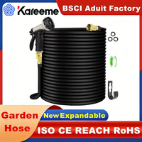 Tuyau d'arrosage extensible noir de qualité supérieure, neuf, breveté, OEM, avec raccords en laiton massif