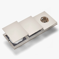 Interruptores y Enchufes de Pared WESA Ultrafinos con Botón Pulsador de 1/2/3 Vías, Enchufe Europeo de 1/2 Vía, Combinación Libre, Diseño Moderno de Lujo
